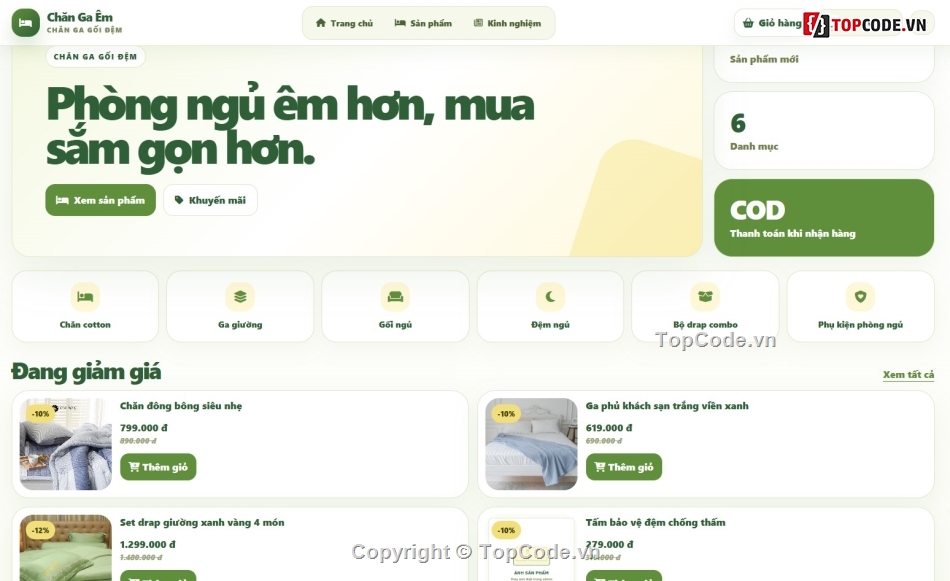 chăn ga gối đệm,web bán gối đệm,web bán đệm